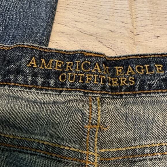 American Eagle Outfitters Mens Size 34x34 Original Straight Distressed Jeans - Picture 9 of 12